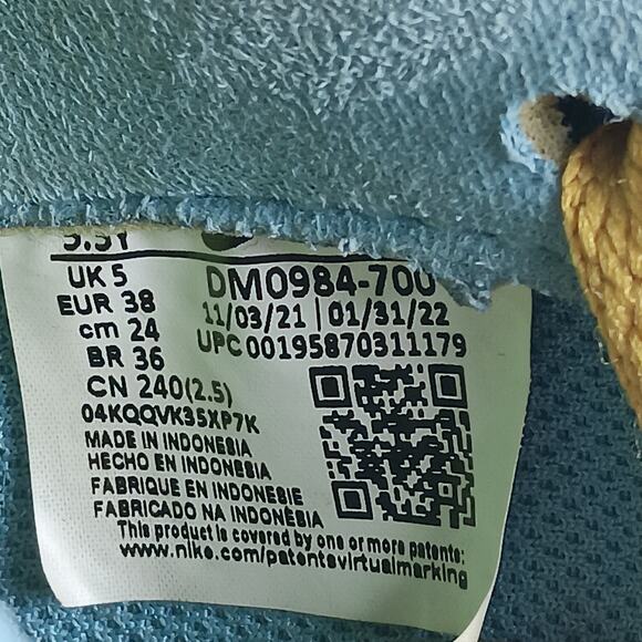 Air Force 1 Next Nature 'Sun Club Sneakers Size 5.5Y Colorful Pastel Colorblock - Picture 10 of 11